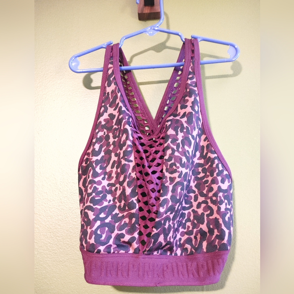 Victoria's Secret Ultimate Spoet Animal Print Mesh Unlined Sports Bra Leopard